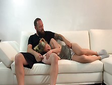 Shared Couch With Step Sister And Fucked On Couch While Under Quarantine