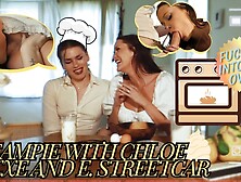 Cooking livestream Cream pie; Monstrous wang trans wifey x red-head tradwife - E.  Streetcar & Chloe Foxxe