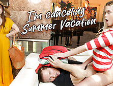 Jackie Hoff & Chloe Rose & John Strong in Hot Summer is On - FamilyStrokes