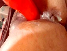 Teeny Drips Jizz On Dildo