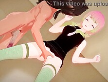 Mitsuri Kanroji Screwed,  Lesbo Squirt Sex