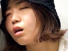 Japanese Woman Falling Asleep On The Train With He