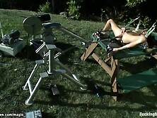 Hot gets blowing and fucking machines