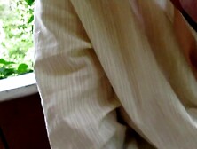 Down blouse boobs and teats on countryside