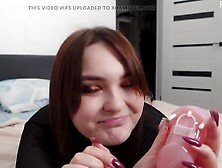 Headmistress is playing with your chastity strap in high heels