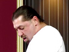 Lengthy hair blond stripteases then gets her butt ate and twat banged in taskmaster bedroom