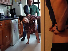 Big Booty Wife Gets Creampied By Lover as Cuckold Husband Watches and Jerks Off