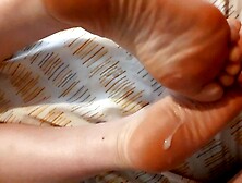 Wanking on my Wild Wifes Ravishing Feet