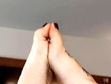 POV.  He loves my sweaty,  dirty,  smelly feet immediately out of my shoes.
