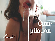 Girlfriend Cumshot And Cum Play Compilation,  Huge Sperm Loads