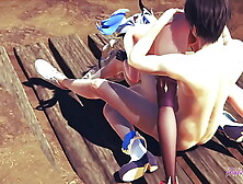 Genshin Impact Anime 3D- Theesome A fiance Fuck and do cunnilingus to Barbara and Ganyu - Oriental manga asian cartoon game porn