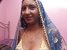 Big Boobs Indian Babe In Bed Sucking And Fucking White Guy'