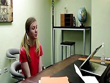 Sadie Paddled by the Principal