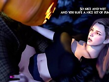 3d Blonde Slut Pleasing Halloween Monster