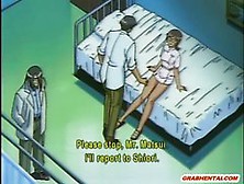 Naughty Anime Doctor Squeezed Her Patient Tits