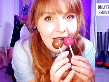 Tasting My Pussy And Ass With Lollipops I Got For Giving A Boy A Blowjob