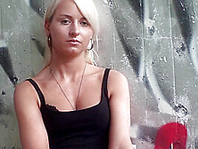 Lovely Blonde Teen Smoking A Cigarette Outdoors By Femdom Austria