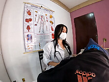 nurse attends to patient with priapism