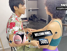 Curvy 18-year-old Latina Julianapalvin showing off her big ass in public sessions