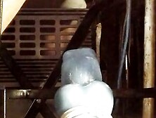 Private Video,  Outside In Workshed Riding Xl Knotted Dildo