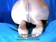 Enormous nylon behind,  layered nylon,  retro silk stockings NylonKissa