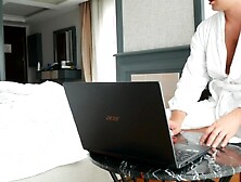 drilled the maid to multiple orgasms and cum on her feet