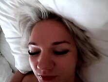 Slutty spouse is waking up wife and bangs her in a different poses - POV