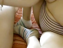Fat blonde girl pov blowjob and handjob,  until her man cums.