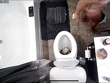 Spy girlfriend pooping naked