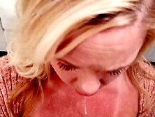 Lovely Scarlett Jane Sucks Schlong in Her Uggs and gets Cum Discharged on her Titties.