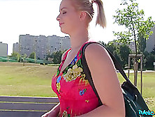 Ebba Sofie in Flower Dress Beauty Fucks for Cash - PublicAgent