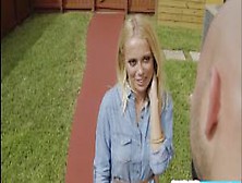 Short and blonde Brice gets banged hard