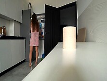 Real Cheating.  Wifey And Hubby's Friend Fuck In The Kitchen.  Home Alone