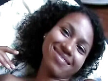 Curly-haired Ebony needs a huge facial after great fucking action