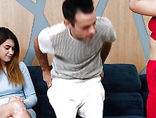 Clueless girl Valentina Lapiedra almost can't bear seeing his boyfriend fucking another woman!!