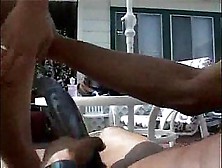 Ebony Lover Fucks Ladyboy Ass Outdoor