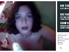 Omegle teen playing with herself