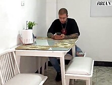 Multiorgasmic Lalin girl rides cowgirl and sucks Brian Evansx's rod like a female-dom in POV