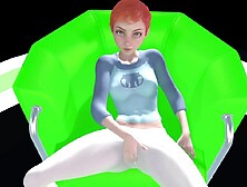 Gwen Tennyson from Ben 10 Rubbing her Love Button
