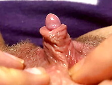 Big clit orgasm closeup