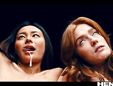Watch voluptuous Jia Lissa and Rae Lil Black's scene