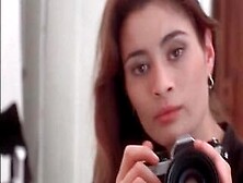 Pretty Brunette Takes Photos Of Bare-Breast Girlfriend