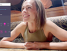 Cums Hard In Public Restaurant With Lush Remote Controlled Vibrator