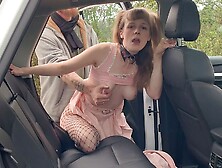 Lily Lollipops: Young French Blonde Gets Fucked In The Car,  In Front...