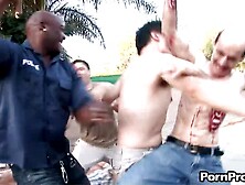 Ebony partners are enjoying group sex