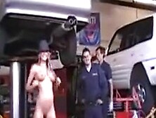 Naked Goddess In Boots Gets Attention In Public