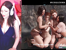 Impromptu gangbang in the caverns during Treasure of Nadia