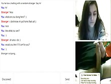 Horny girl gets online for some cybersex with a stranger