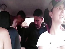 Slutty Latinas Crowded Car Sex While Driving