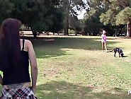 Blondie picked up in the park and with a dildo wrecked